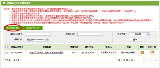 課題可行性研究（論證）報(bào)告提交組織部門