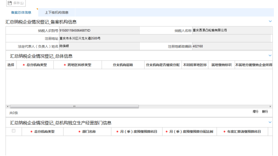 填寫企業(yè)所得稅匯總納稅總分機(jī)構(gòu)信息備案信息