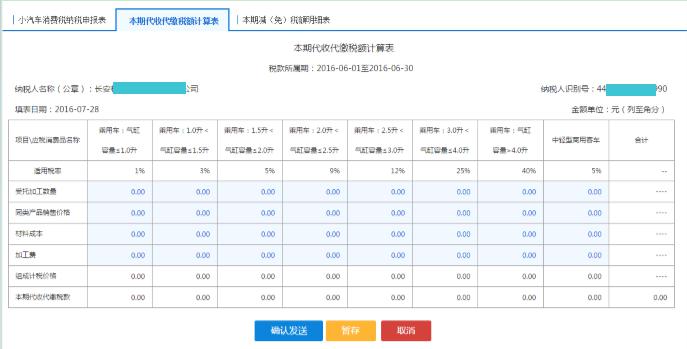 填寫【本期代收代繳稅額計(jì)算表】