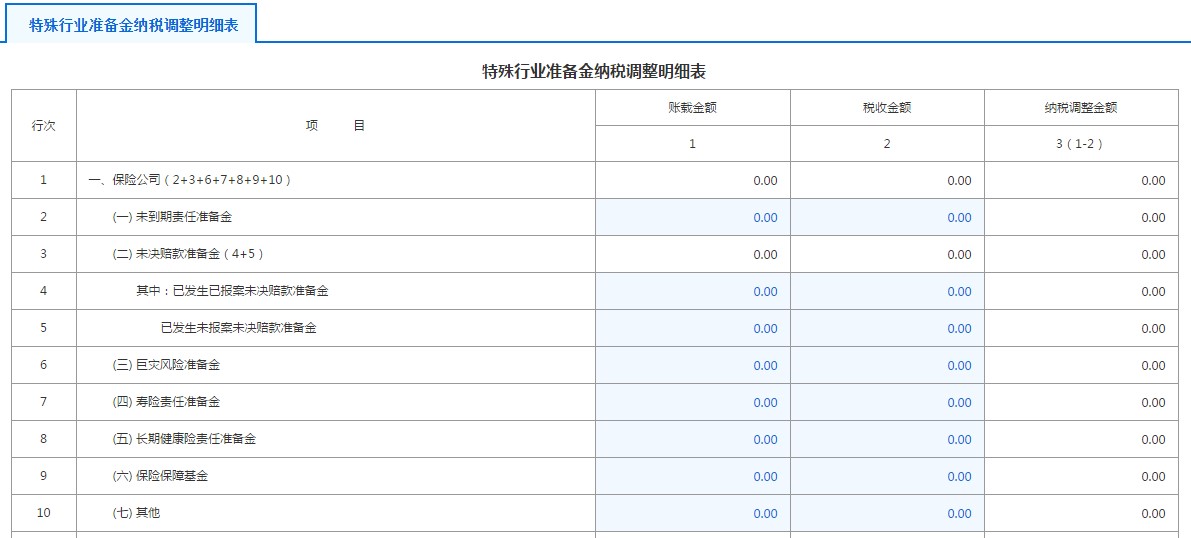 A107010免稅、減計(jì)收入及加計(jì)扣除優(yōu)惠明細(xì)表