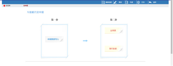 進入海南省電子稅務(wù)局車船稅代征申報頁面