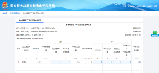 填寫廢棄電器電子產品處理基金申報表