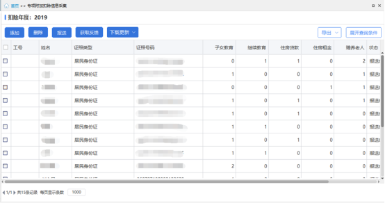 專項(xiàng)附加扣除信息采集