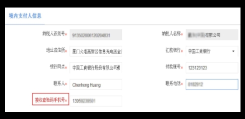 境內(nèi)支付人信息