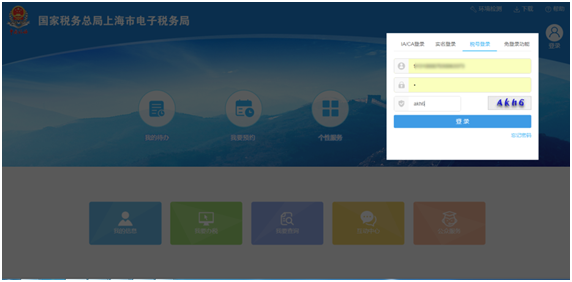 登錄上海市電子稅務局