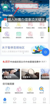 首頁(yè)直接搜索所需辦理事項(xiàng)名稱(chēng)