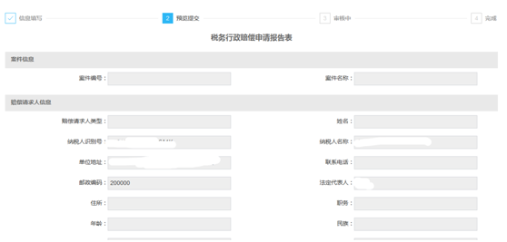 系統(tǒng)將提供納稅人預(yù)覽填寫(xiě)的表單信息