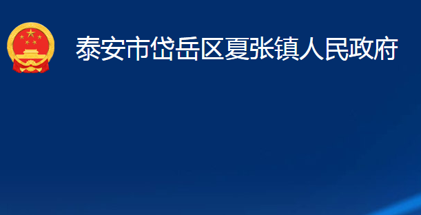 泰安市岱岳區(qū)夏張鎮(zhèn)人民政府