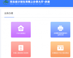 承德市計(jì)劃生育網(wǎng)上辦事大廳入口