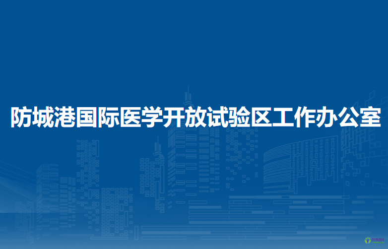 防城港國際醫(yī)學開放試驗區(qū)工作辦公室